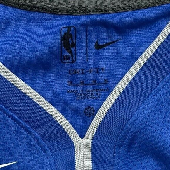 Dallas Mavericks Kristaps Porzingis Swingman Icon NBA Basketball Jersey Size M - Picture 6 of 7